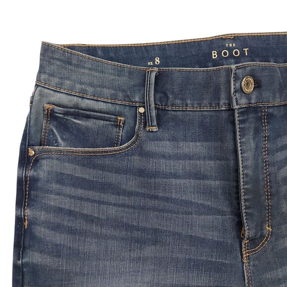 White House Black Market Jeans Womens 8 Blue The Boot Stretch Ride Rodeo Work - Picture 3 of 12